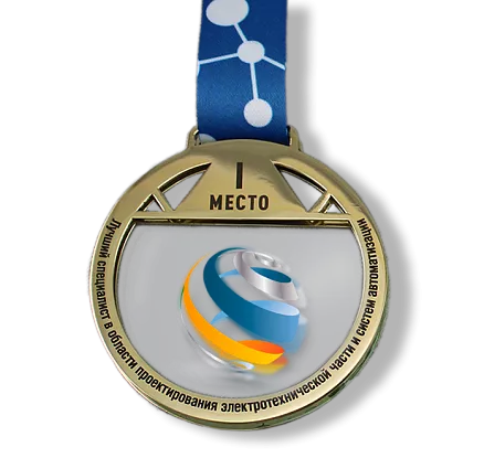 Медаль из акрила с полимерной прозрачной вставкой МПМ-34044